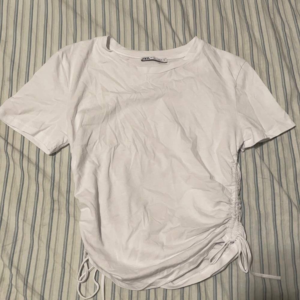 Zara crop top white and black